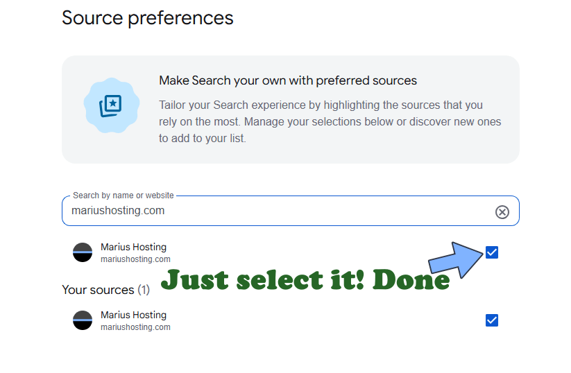 preferred source tick