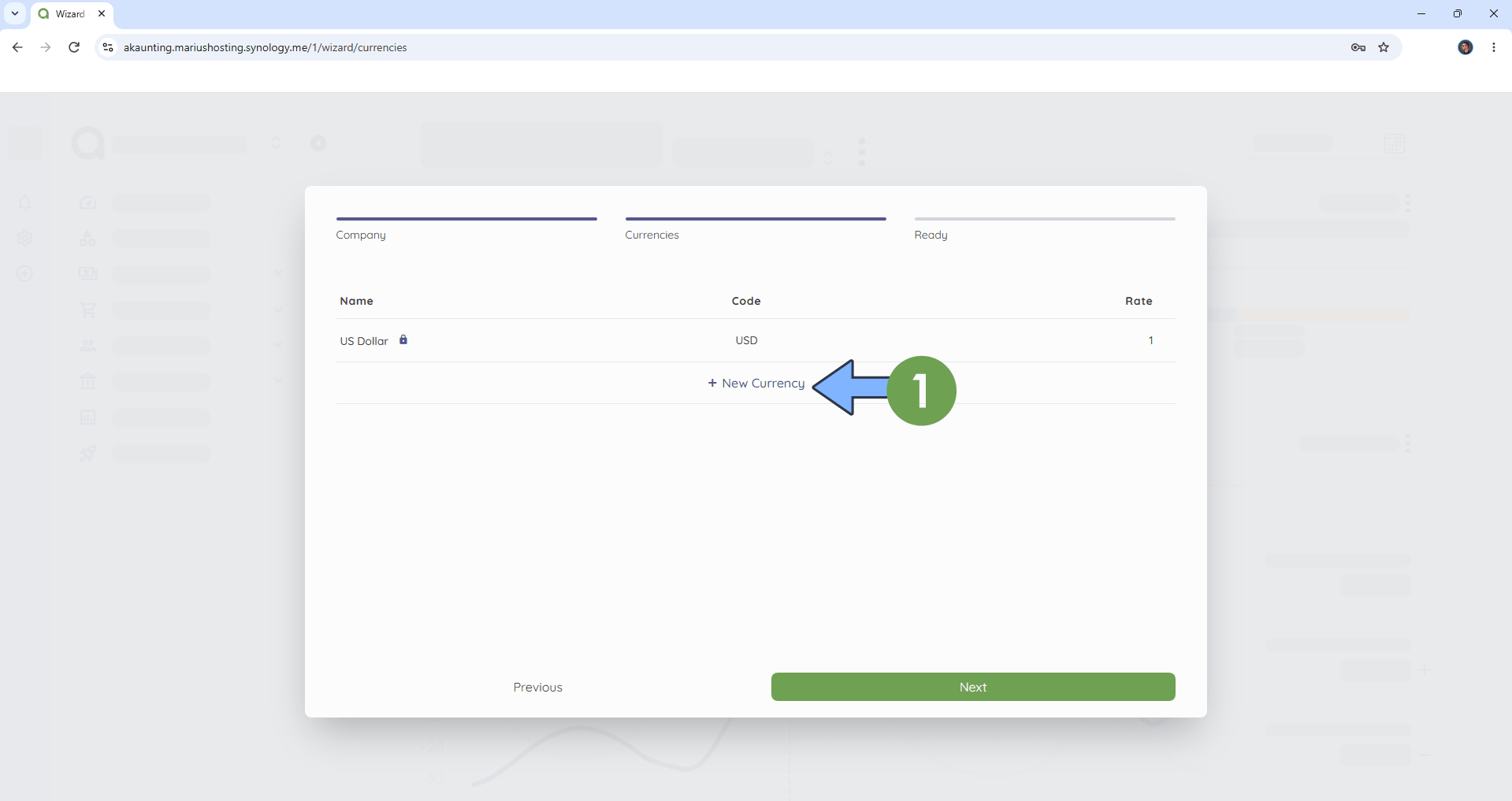 Akaunting Synology NAS Set up 12