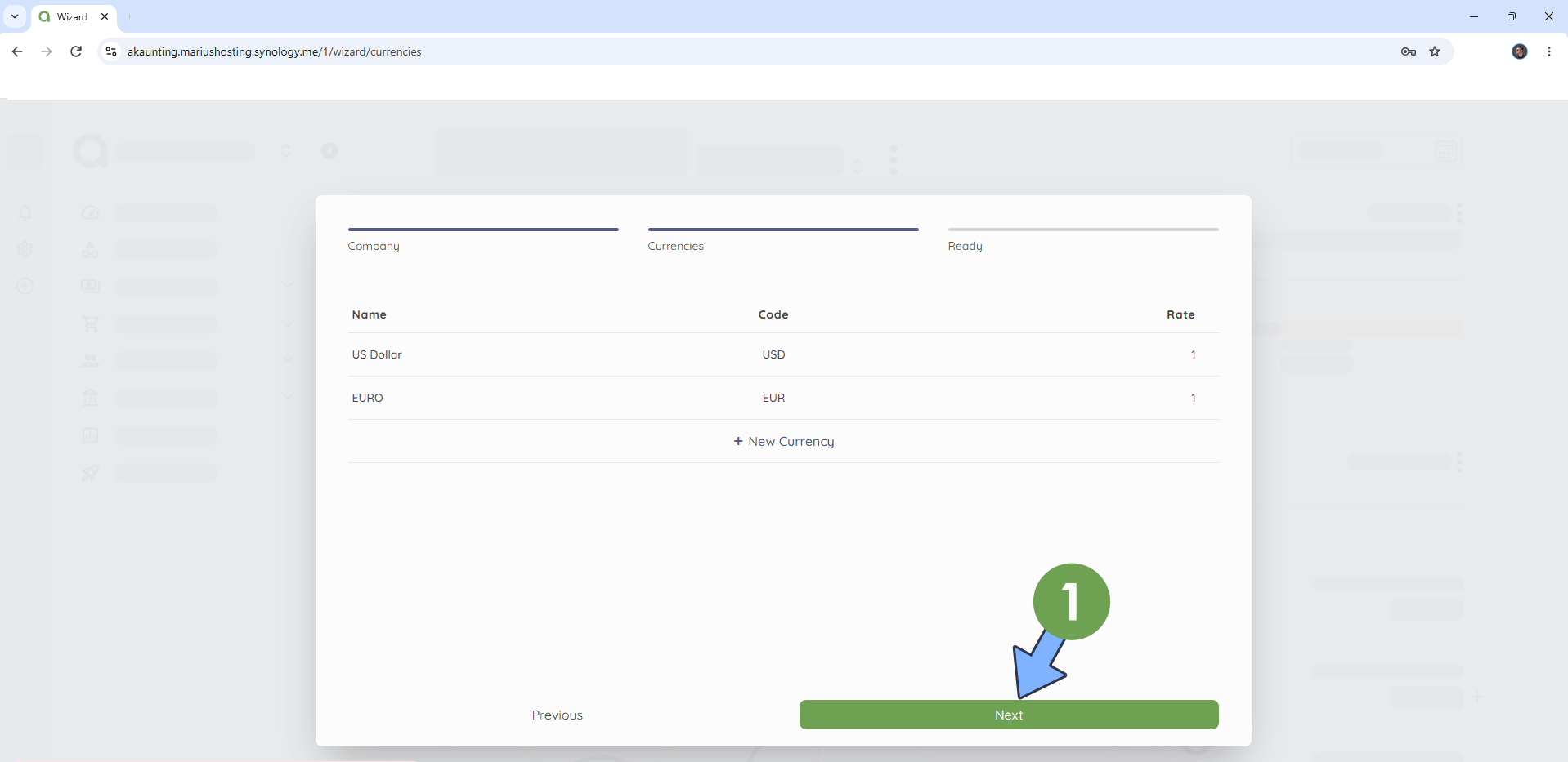 Akaunting Synology NAS Set up 14 new 2027