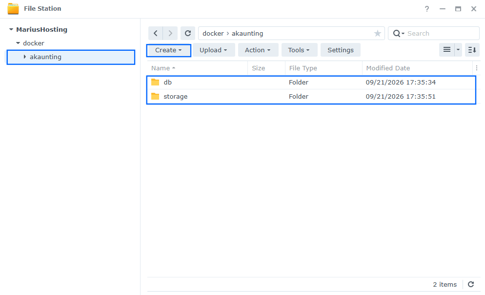 Akaunting Synology NAS Set up 7