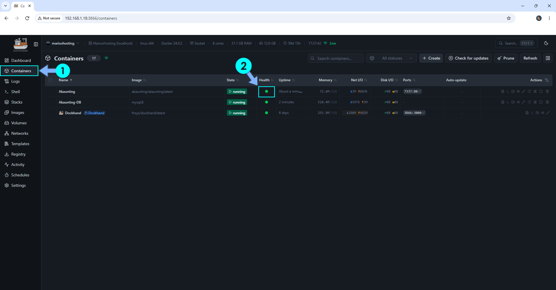 Akaunting Synology NAS Set up 9