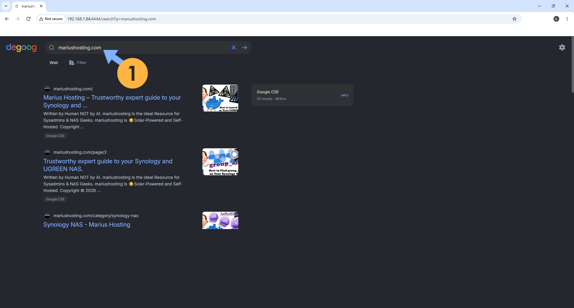 Degoog Asustor NAS Set up 10