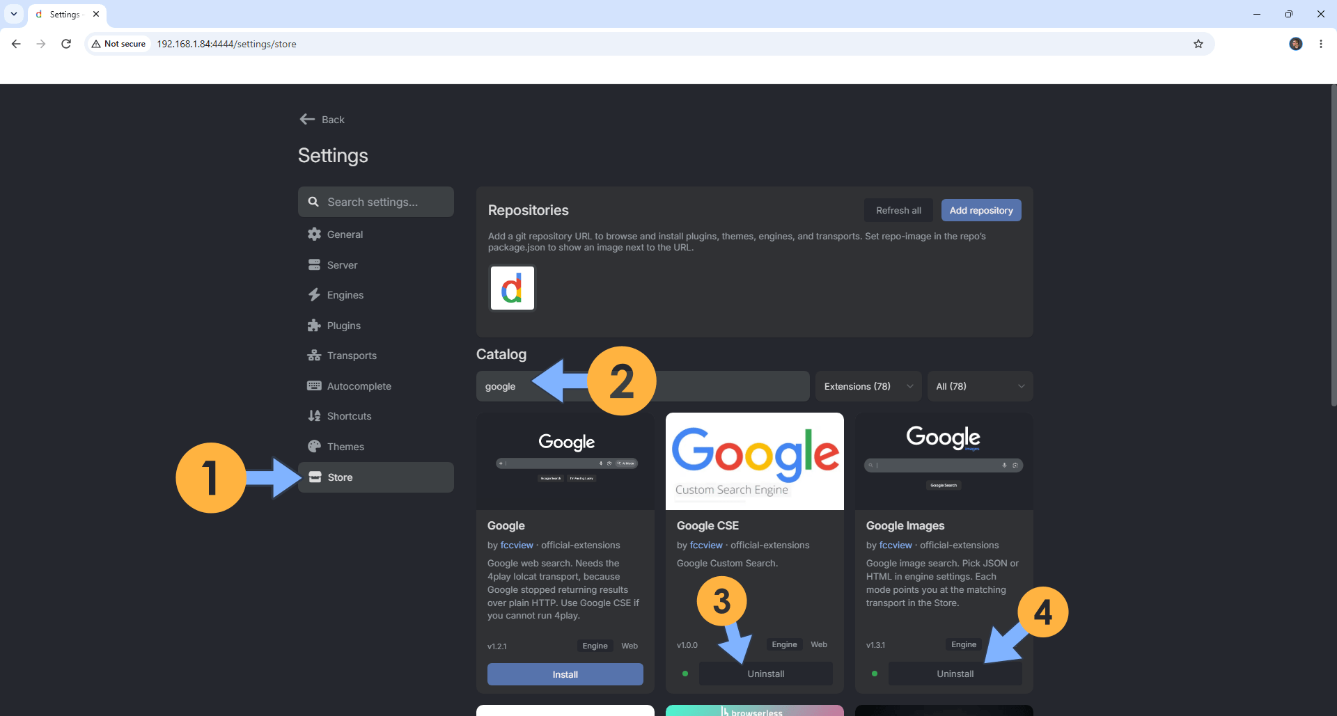 Degoog Asustor NAS Set up 7