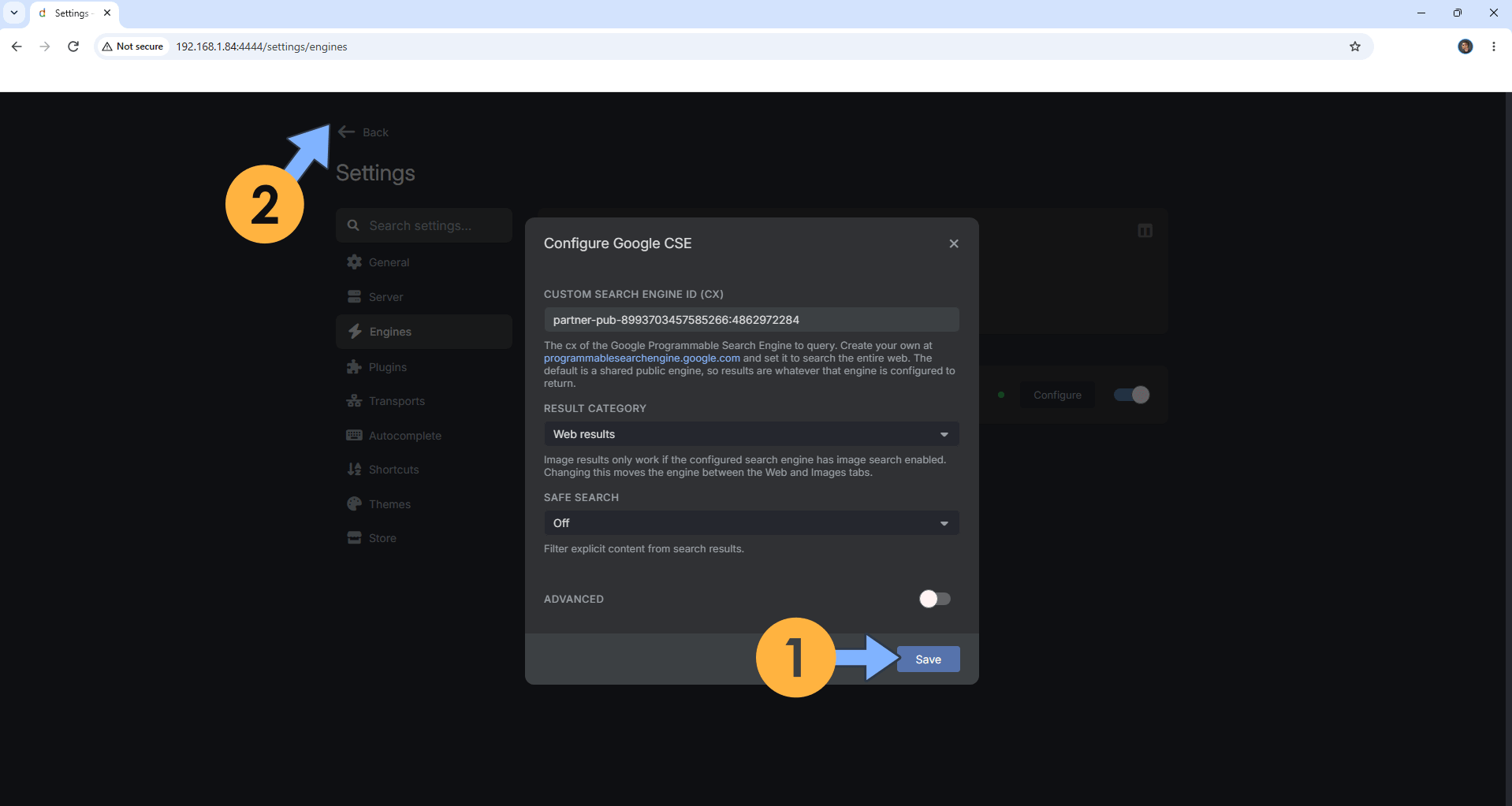 Degoog Asustor NAS Set up 9
