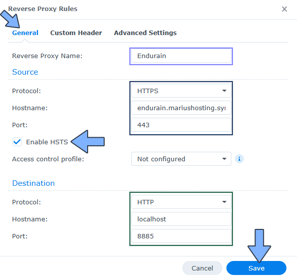 Endurain Synology NAS Set up 3