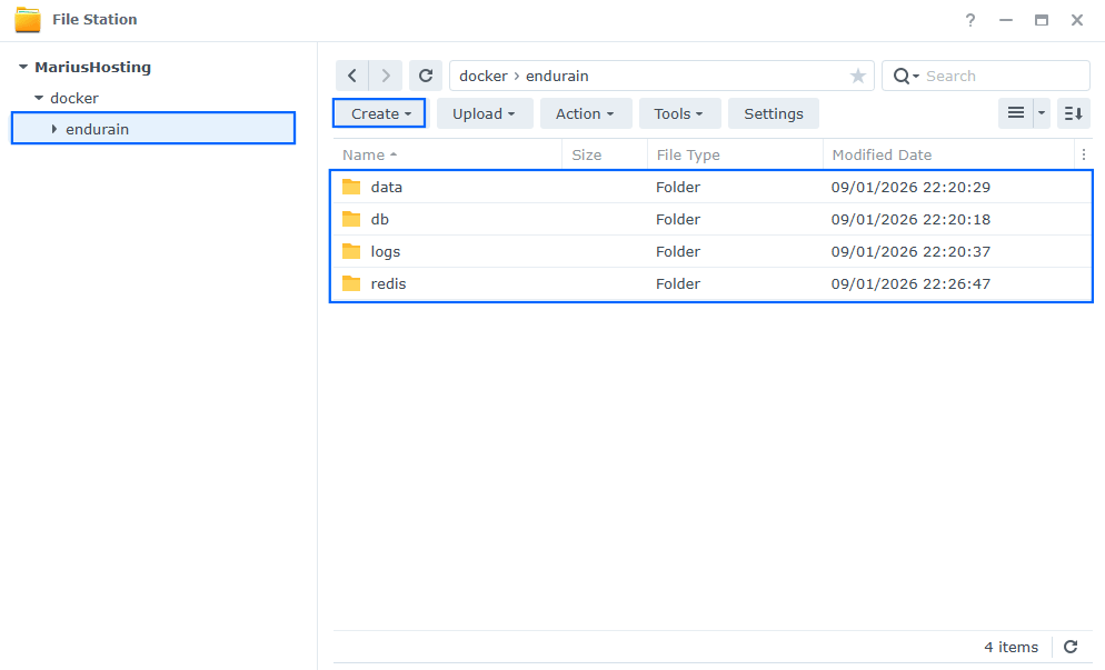 Endurain Synology NAS Set up 7