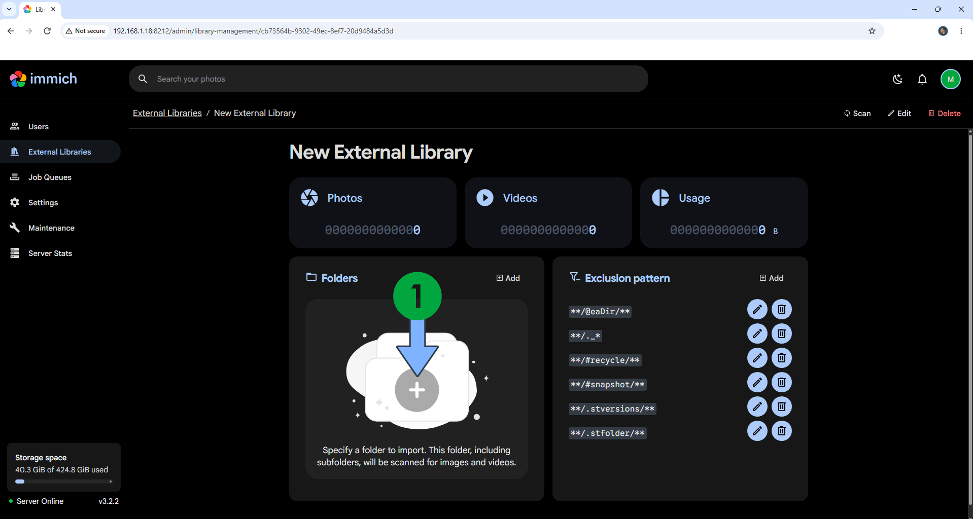 Immich External Library Synology UGREEN NAS Set up 5