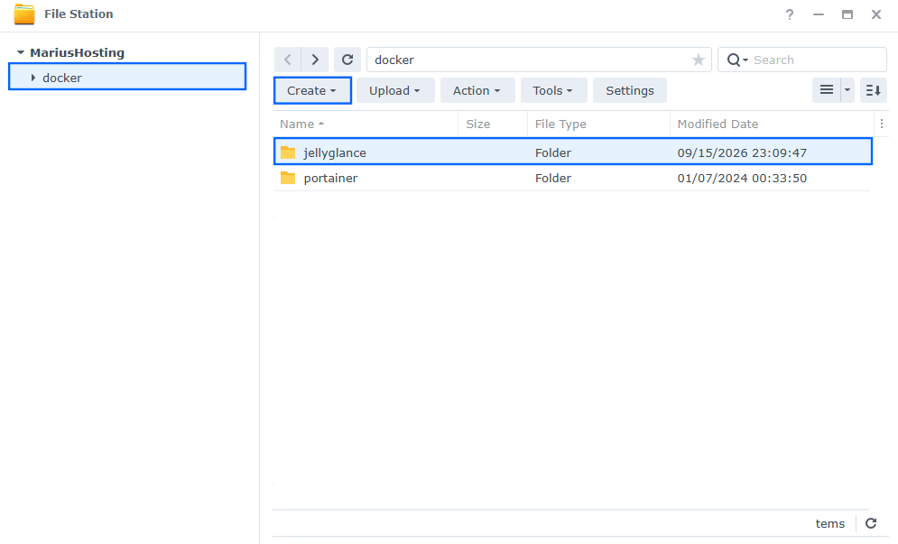 JellyGlance Synology NAS Set up 1