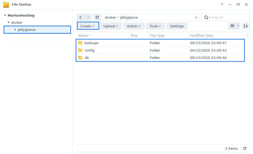 JellyGlance Synology NAS Set up 2