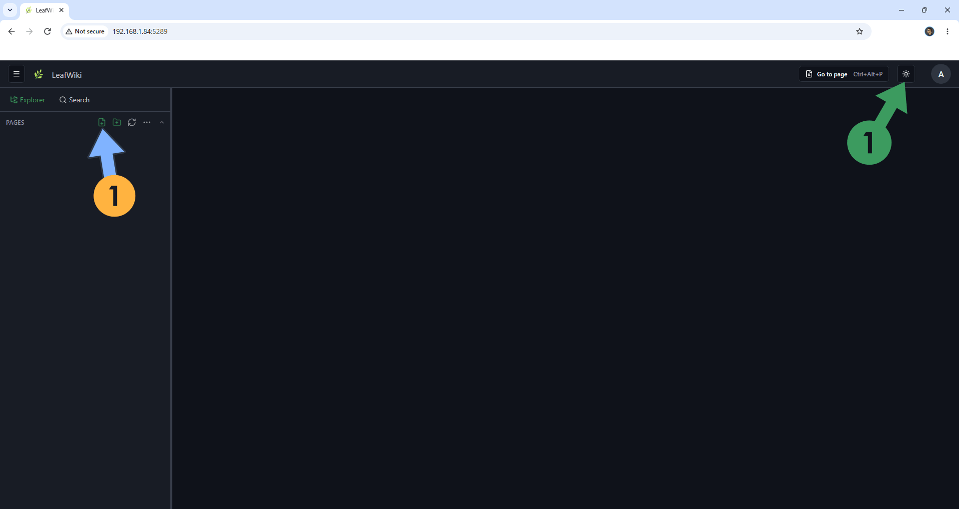 LeafWiki Asustor NAS Set up 4