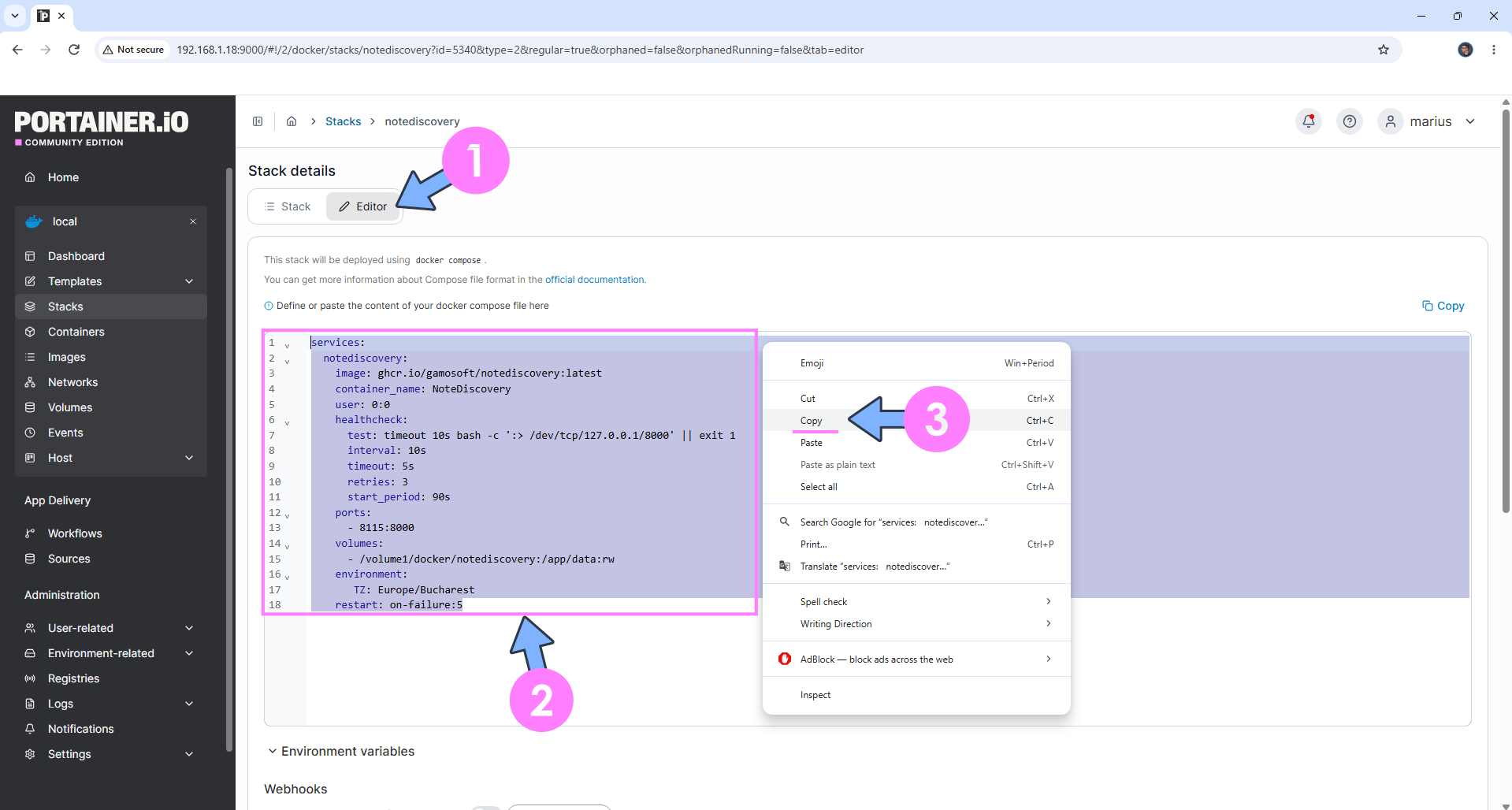 Move Containers From Portainer To Dockhand Synology and UGREEN NAS 2