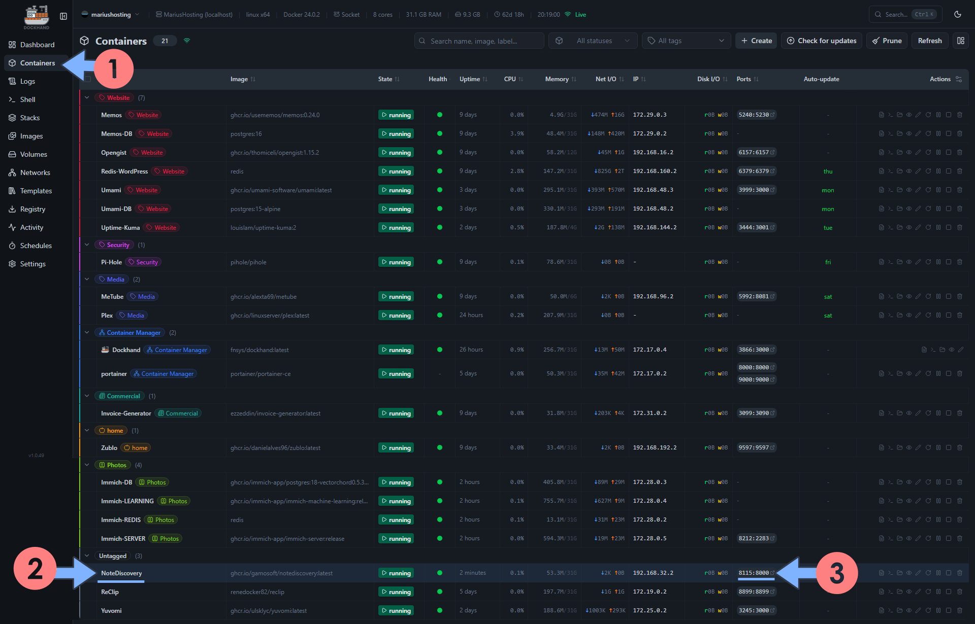 Move Containers From Portainer To Dockhand Synology and UGREEN NAS 9