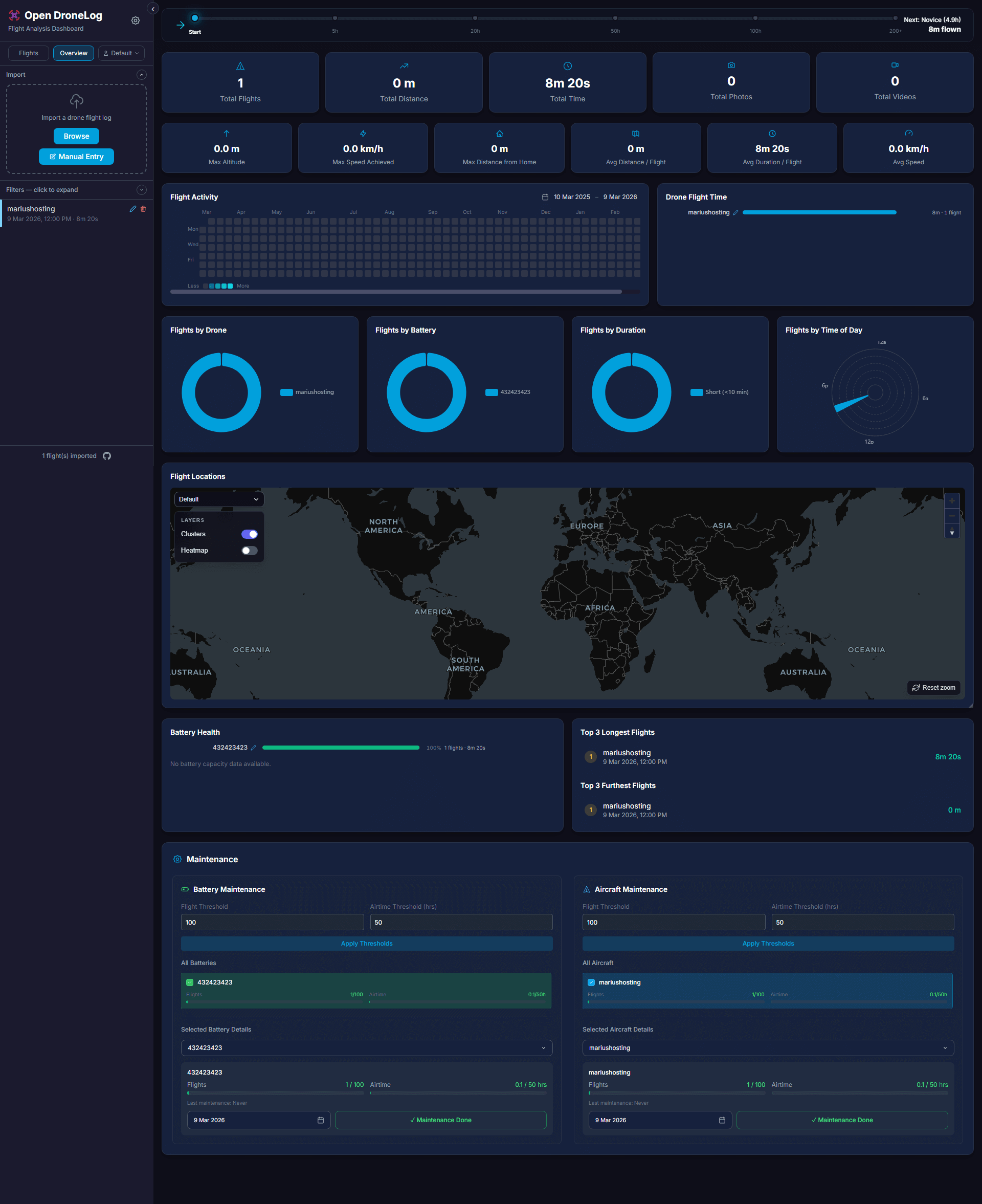Open Dronelog Asustor NAS Set up 6
