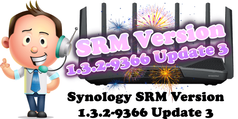 Synology SRM Version 1.3.2-9366 Update 3