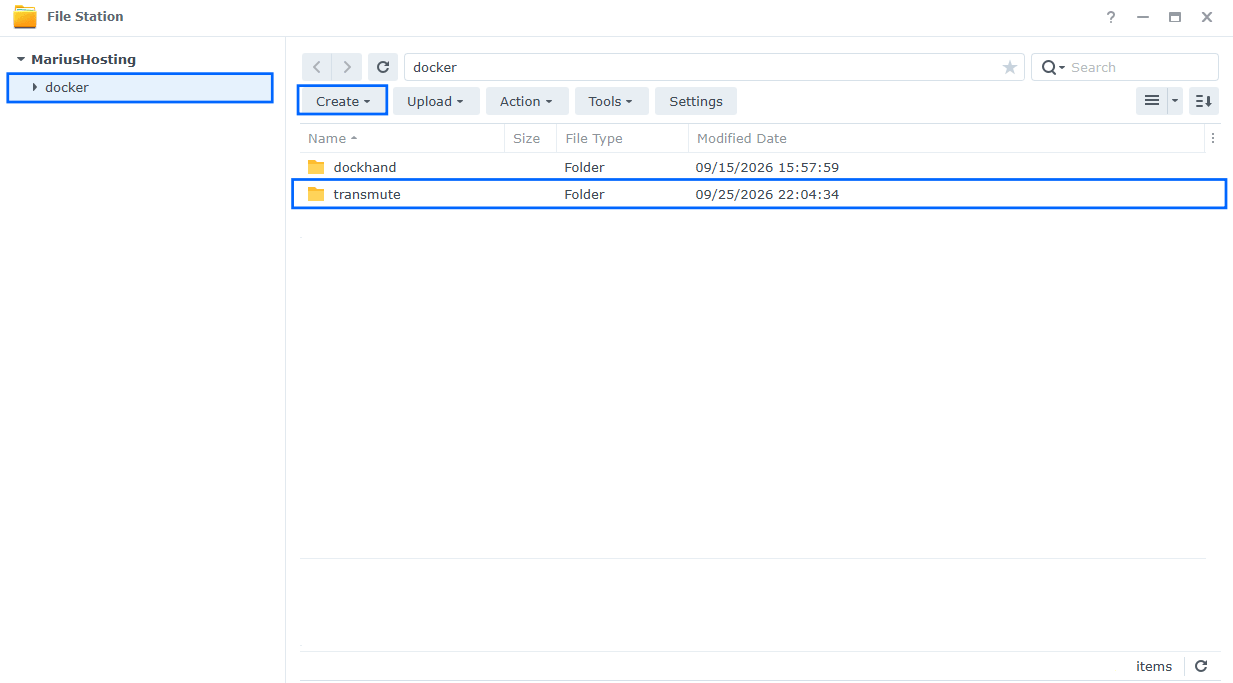 Transmute Synology NAS Set up 1