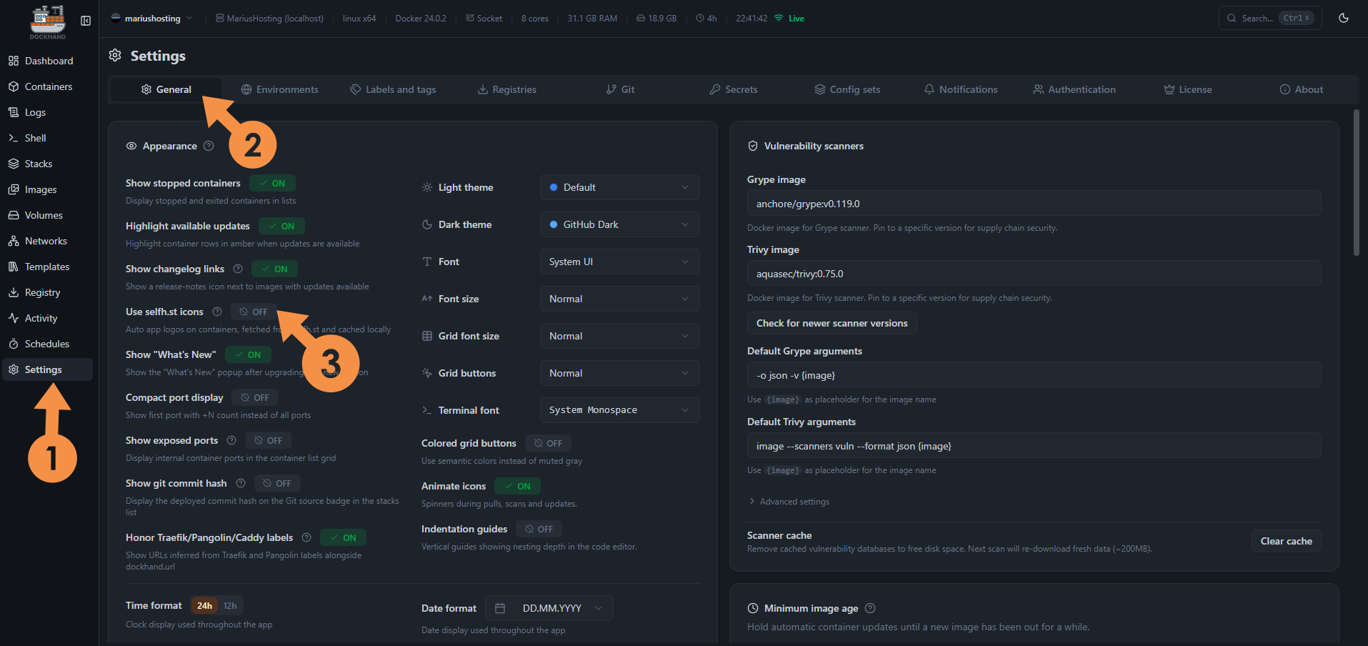 Dockhand NAS 11 Tags & Icons