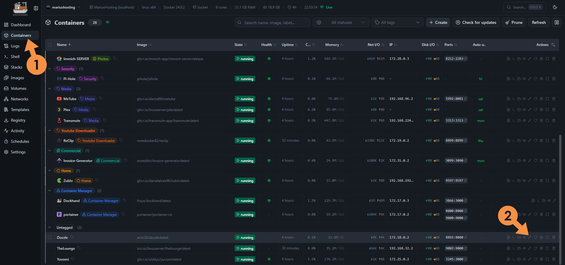 Dockhand NAS 4 new Tags & Icons