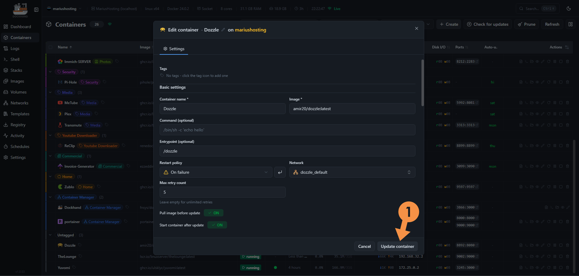 Dockhand NAS 8 Tags & Icons