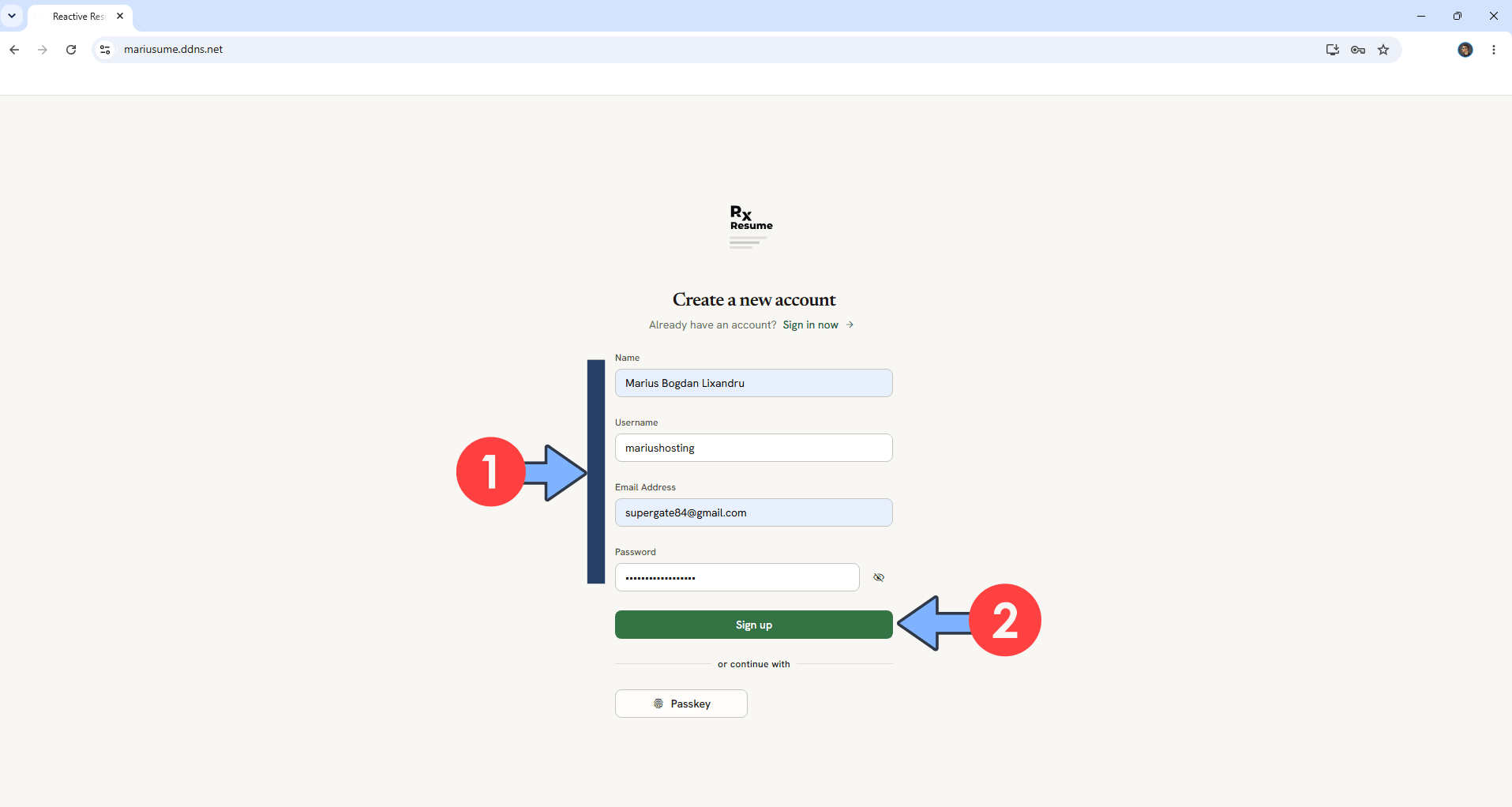 Reactive Resume V6 UGREEN NAS Set up 11