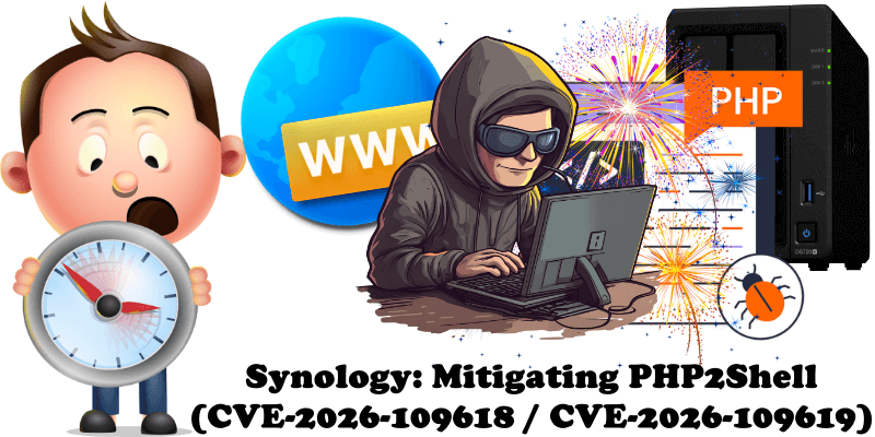Synology Mitigating PHP2Shell (CVE-2026-109618 CVE-2026-109619)