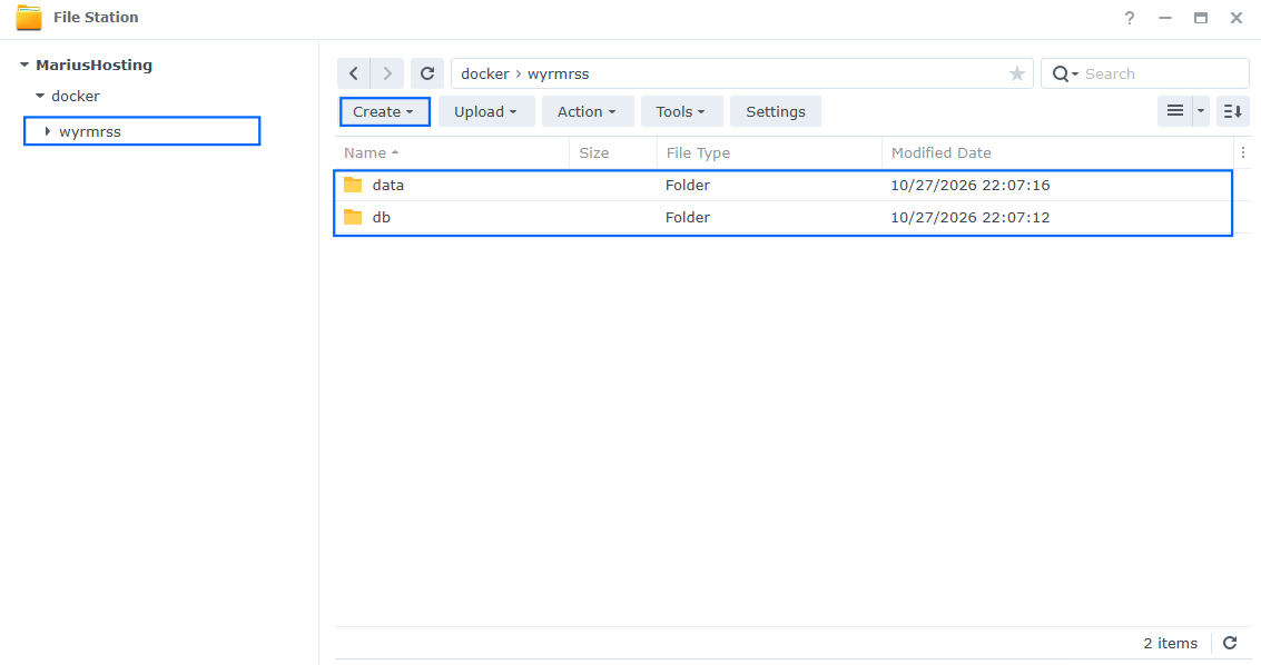 WyrmRSS Synology NAS Set up 2