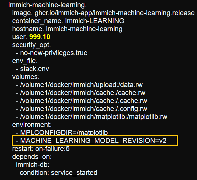 ugreen nas immich-machine-learning